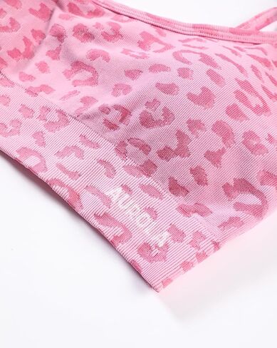 AUROLA Leopard Cheetah Sports Bras for Women,Backless Padded Strappy Seamless Workout Gym Yoga Active Tops in Kuwait