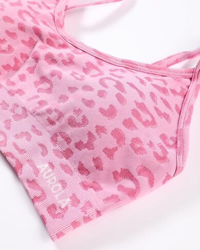 AUROLA Leopard Cheetah Sports Bras for Women,Backless Padded Strappy Seamless Workout Gym Yoga Active Tops in Kuwait