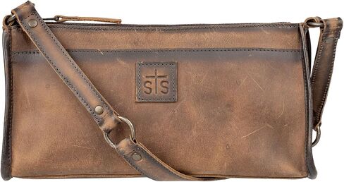 STS Ranchwear Women's Baroness Bailey Bag - Genuine Full Grain Leather Western Shoulder Bag with Top Zip & Organizer Pockets in Kuwait