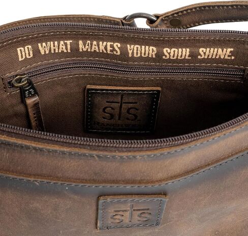 STS Ranchwear Women's Baroness Bailey Bag - Genuine Full Grain Leather Western Shoulder Bag with Top Zip & Organizer Pockets in Kuwait