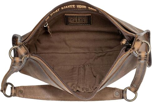 STS Ranchwear Women's Baroness Bailey Bag - Genuine Full Grain Leather Western Shoulder Bag with Top Zip & Organizer Pockets in Kuwait