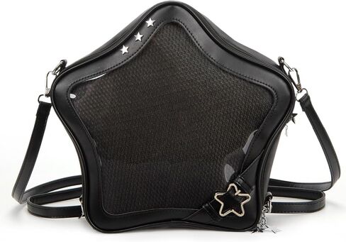 YFGBCX Star Shape Ita Bag with Clear Window Pin Display, Crossbody Shoulder Purse for Anime Badge Collection in Saudi Arabia