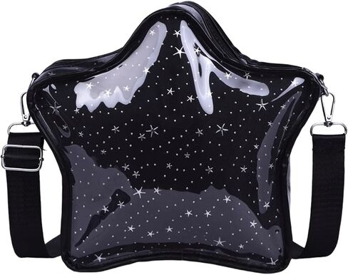 YFGBCX Star Shape Ita Bag with Clear Window Pin Display, Crossbody Shoulder Purse for Anime Badge Collection in Saudi Arabia