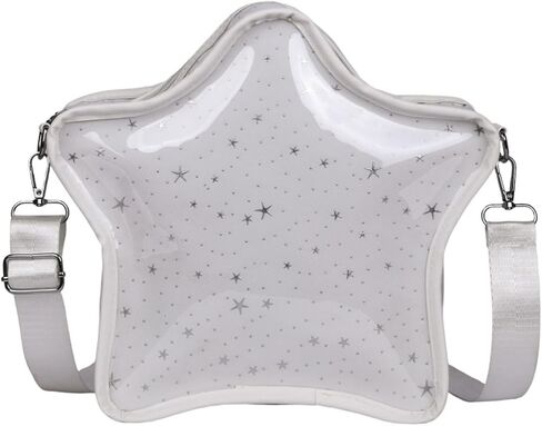 YFGBCX Star Shape Ita Bag with Clear Window Pin Display, Crossbody Shoulder Purse for Anime Badge Collection in Saudi Arabia