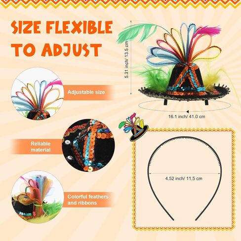 Blosssound Headband Fancy Fascinator Fun Hair Accessories Headpieces for Party Decorations Supplies Theme Party Favors in Kuwait