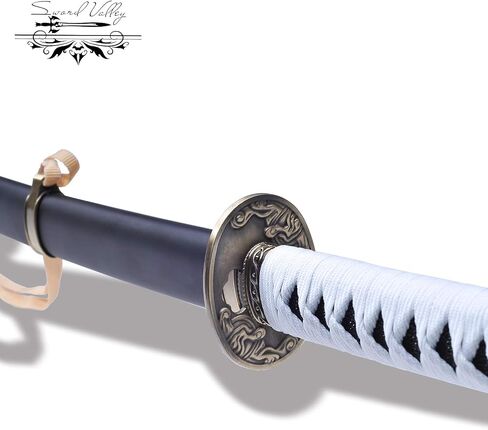 Sword Valley Yamato Carbon Steel Katana with Sheath - 103cm/40.6" Total Length - 1.05kg/2.31lbs Total Weight｜Waxed Rope Handle for Collection & Display - Used By Sparda/Vergil/Nero/Dante in Saudi Arabia