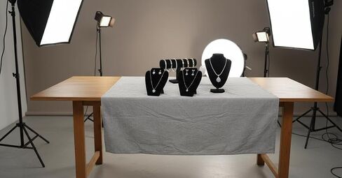 4 Piece Black Velvet Necklace Display Mannequin Bust with Bracelet Holder for Vendors, Professional Jewelry Displays for Selling and Photography in Saudi Arabia