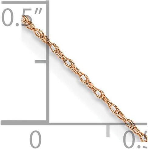 10K Rose Pink Gold Carded Cable Rope 18 inch 5R Chain in in Saudi Arabia