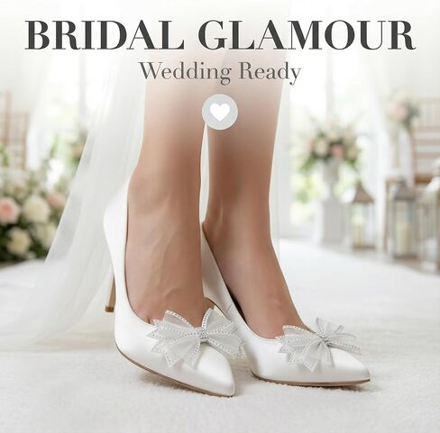 3 Pairs Elegant Rhinestone Bow Shoe Clips, Detachable Shoe Jewelry Accessories for Women's Dress Shoes, Bridal Wedding Party Prom Decorations in Saudi Arabia
