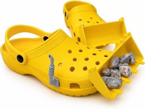 Funny Excavator Bucket & Exhaust Pipe Shoe Charms for Crocs – Custom Excavator Shoe Accessories for Crocs Lovers, Meme Gift for Friends & Coworkers – Fun and Unique Birthday Gift for Men, Women & Family in Saudi Arabia