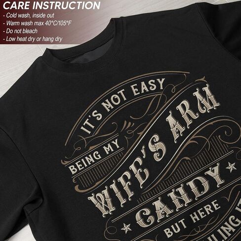 Its Not Easy Being My Wife's Arm Candy Shirt, Funny Husband and Wife Shirts, Wife Arm Candy Tshirt 2 in Saudi Arabia