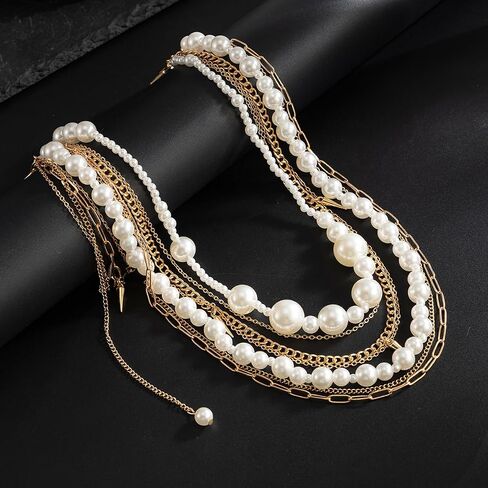 Layered Pants Chains Jeans Decor Clothing Accessories Unique Wallet Keychains Waist Belt Chain (Pearl7Chains) in Saudi Arabia