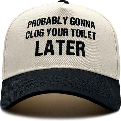Funny Trucker Hat, Weird Gag Gift for Adults Humor, Joke Baseball Cap for Men Women Adjustable Embroidered Hat in Saudi Arabia