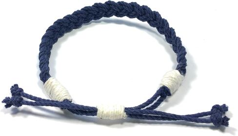 Adjustable Woven Sailor Knot Bracelet - Navy Blue in Saudi Arabia