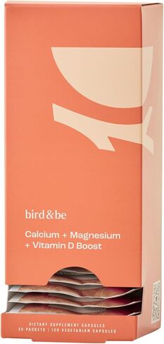 bird&be Calcium + Magnesium + Vitamin D3 Supplement | Bone Strength & Muscle Relaxation | Pregnancy & Breastfeeding Safe | Bioavailable Mineral Boost | Vegan in Saudi Arabia