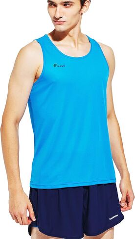 TLRUN Men's Running Tank Top and Shorts Ultra Lightweight Marathon Sets Quick Dry Workout Gym Suit(Blue X-Large) in Saudi Arabia