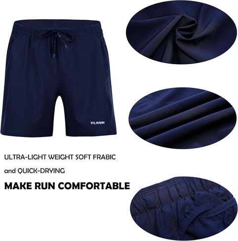 TLRUN Men's Running Tank Top and Shorts Ultra Lightweight Marathon Sets Quick Dry Workout Gym Suit(Blue X-Large) in Saudi Arabia