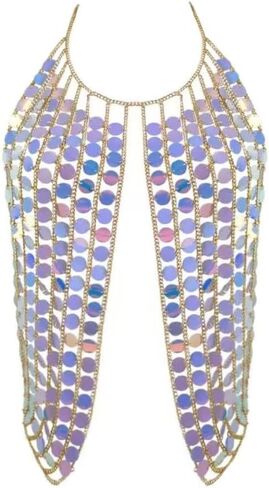 YWCUTE Sexy Body Chain Sequins Bra Chains Bikini Tassel Waist Chain in Saudi Arabia