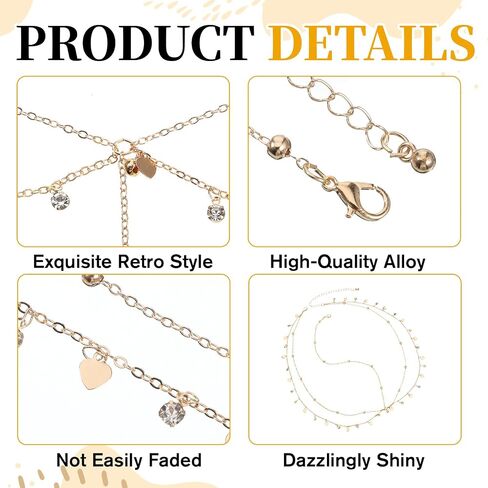 Gold Head Chain, Egyptian Forehead Headpiece Bohemian Hair Jewelry Headpiece Heart Sequin Head Chain Boho Wedding Bridal Jewelry Headchains Gold Layered Rhinestone Hair Chains for Women in Kuwait