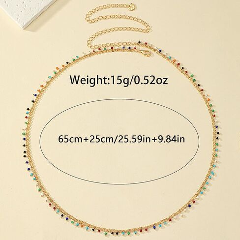 Gold Waist Beads Chain for Women Summer Beach Colorful Beads Waist Chain Layered Belly Belt Chains Sexy Bikini Beachy Jewelry in Saudi Arabia