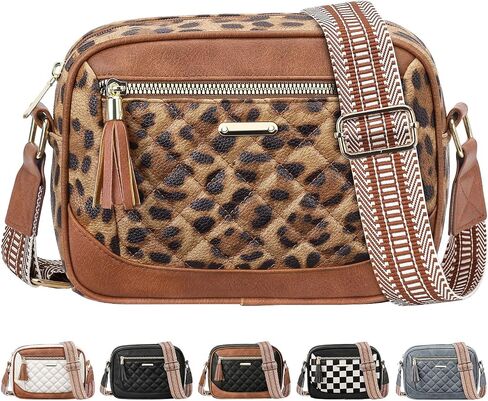 Tenot Quilted Crossbody Bags for Women Travel, Vegan Leather Crossbody Purses for Women Trendy Cross Body Bag in Saudi Arabia