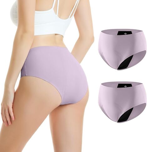 Carer Incontinence Underwear for Women, Washable Absorbency Reusable Women's Leak Proof Protection Panties for Bladder Leakage, Incontinence, Period Pink XL-2pk in Kuwait