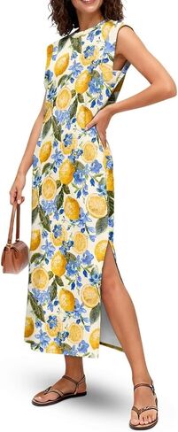 Womens Summer Sleeveless Split Dress Casual Maxi Sundress 2026 Trendy Tank Shirt Long Dresses Party Vacation Outfit in Saudi Arabia