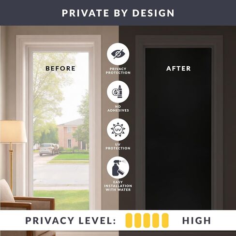Blackout Light Effects Window Privacy Film by Artscape - Light Blocking Blackout Film, Static Cling, Full Coverage Privacy, Light Control, Helps Create a Calm, Focused Space - 17.72 x 72 Inch in Kuwait