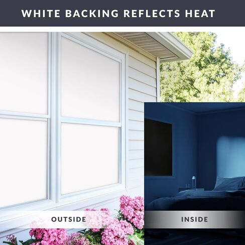 Blackout Light Effects Window Privacy Film by Artscape - Light Blocking Blackout Film, Static Cling, Full Coverage Privacy, Light Control, Helps Create a Calm, Focused Space - 17.72 x 72 Inch in Kuwait