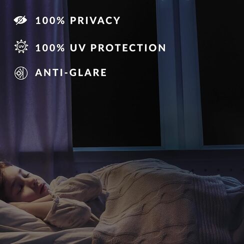 Blackout Light Effects Window Privacy Film by Artscape - Light Blocking Blackout Film, Static Cling, Full Coverage Privacy, Light Control, Helps Create a Calm, Focused Space - 17.72 x 72 Inch in Kuwait