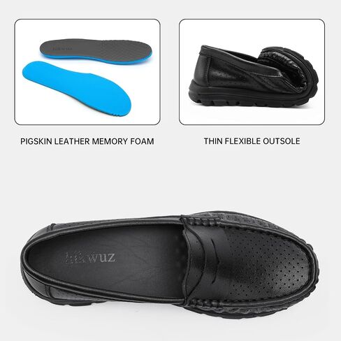 Women's Loafers Comfortable Lightweight Breathable Leather Nursing Shoes Slip On Nurse Shoes Work Shoes with Arch Support in Saudi Arabia