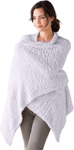 DEMDACO Giving Collection Giving Shawl with Pockets - Cozy Wrap for Women - Pockets - Soft Knit - Comfortable - Blanket-Style - Thoughtful Gift for Her - One Size - Light Purple in Kuwait