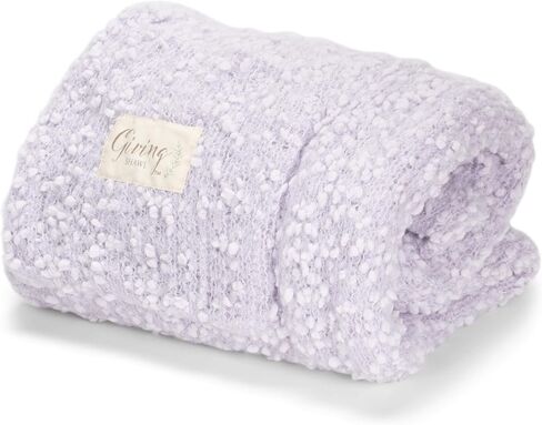 DEMDACO Giving Collection Giving Shawl with Pockets - Cozy Wrap for Women - Pockets - Soft Knit - Comfortable - Blanket-Style - Thoughtful Gift for Her - One Size - Light Purple in Kuwait