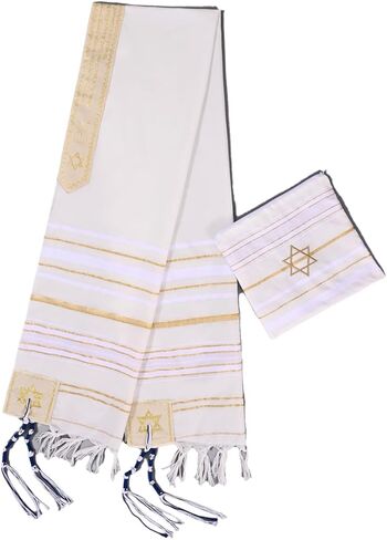Golden prayer shawl Christian in Saudi Arabia