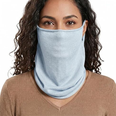 100% Hemp Linen Neck Gaiter for Men Women, Face and Neck Cover for Hot Weather Sun in Kuwait