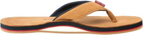 Hari Mari Pier - Men's Premium Leather Flip Flops - Water Resistant Sandals with Leather Straps and Firm Arch Support - Summer Shoes for Men - Tan - Size 11 in Saudi Arabia
