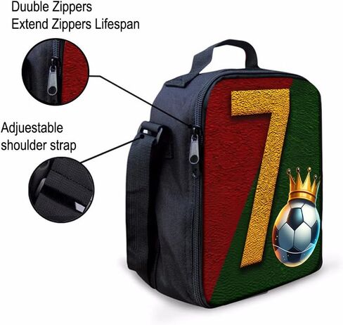 17'' Large-Capacity Soccer Superstars Backpack Set With a 3 in 1 Fashionable and Personalized Style is Exquisitely Designed and Widely Applicable, Making it an Ideal Choice(Red green mixed color) in Kuwait