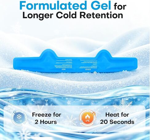 Headache Ice Pack Head Wrap for Migraines Reusable Gel Forehead Ice Pack for Injuries Cold Pack Head Ice Therapy Wrap for Headache Relief Fever Tension Sinus Pain Chemo Head Injuries Stress (Black) in Saudi Arabia
