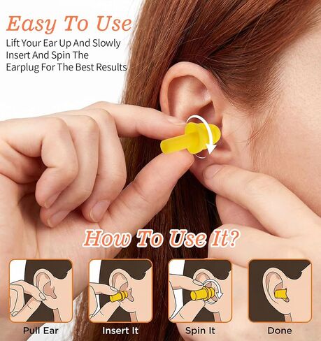 6 Pairs Ear Plugs for Swimming Adult, Soft TPE Swimmers Ear Plugs with String for Noise Cancelling & Comfortable Fit (6 Colors) in Kuwait