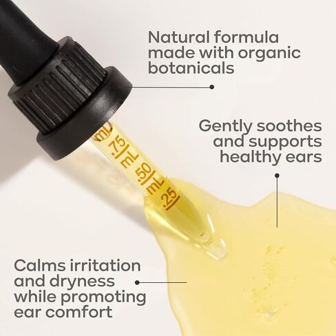 Wally's Natural Organic Kids Ear Oil Drops, Comforts & Soothes Ears, Pediatrician-Consulted, Safe for Kids 2+, Infused with Garlic, Mullein, Tea Tree & Echinacea, 0.5 Fl Oz in Saudi Arabia