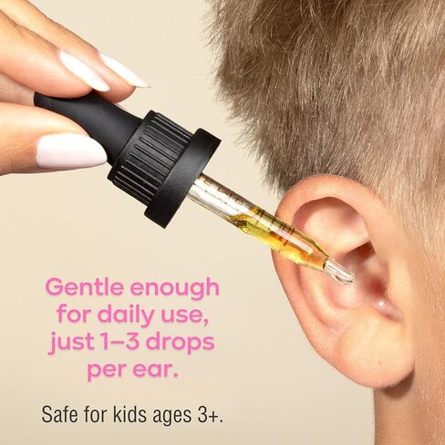 Wally's Natural Organic Kids Ear Oil Drops, Comforts & Soothes Ears, Pediatrician-Consulted, Safe for Kids 2+, Infused with Garlic, Mullein, Tea Tree & Echinacea, 0.5 Fl Oz in Saudi Arabia