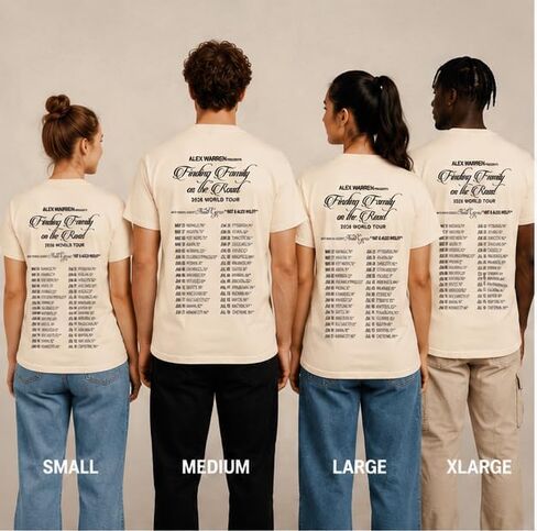 Alex Music Tour Shirt - Finding Family On The Road Tee - Graphic Music Festival Tee with Tour Dates - Unisex Available in Saudi Arabia