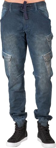 Level 7 Men's Premium Knit Denim Jogger Jeans Drop Crotch in Saudi Arabia