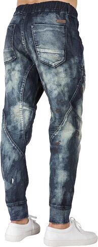 Level 7 Men's Premium Knit Denim Jogger Jeans Drop Crotch in Kuwait