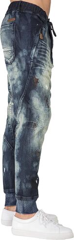 Level 7 Men's Premium Knit Denim Jogger Jeans Drop Crotch in Kuwait