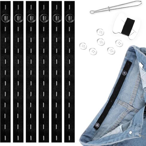 6 Pack Jeans Button Waist Tightener Adjuster Tightener for Loose Pants Women Men Children,Pants Button Extenders in Kuwait
