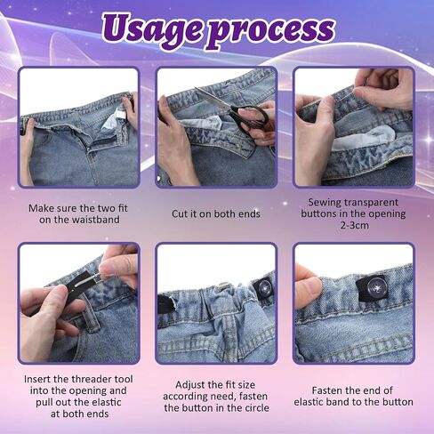 6 Pack Jeans Button Waist Tightener Adjuster Tightener for Loose Pants Women Men Children,Pants Button Extenders in Kuwait