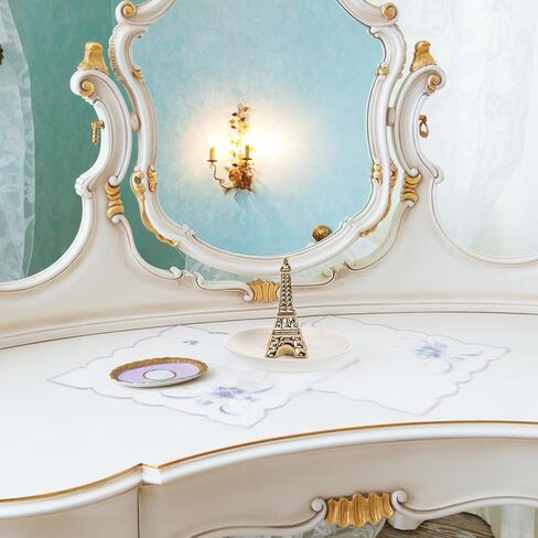 DOITOOL Eiffel Tower Ceramic Jewelry Tray Necklace Storage Tray and Engagement Ring Holder Dish Unique Desktop Ornament for Rings Earrings and Small Accessories 4.48X4.48X3.54 Inch in Kuwait