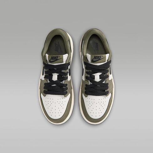 Air Jordan 1 Retro Low 'Medium Olive and Summit White' Little Kids' Shoes (Medium Olive/Summit White/Sail/Black) in Kuwait