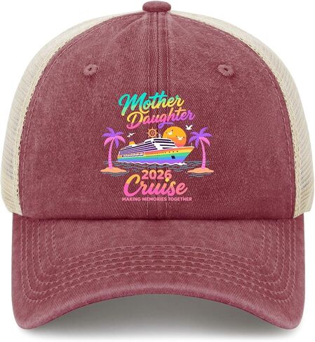 Mother Daughter-Cruise 2026 Family Trip Hat for Womens Aesthetic Washed in Kuwait